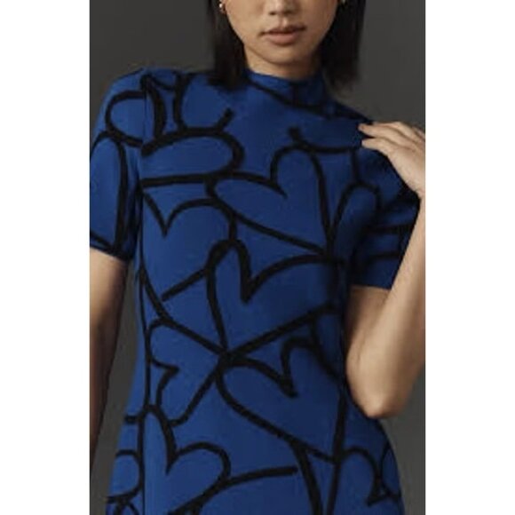 NWT Size XXS  -Anthropologie The Nina Mock-Neck Mod Mini Dress (NWT US$ 148) - Picture 4 of 16